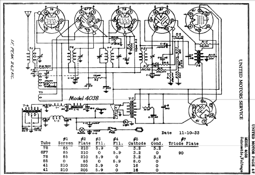 Delco 4038; United Motors (ID = 591847) Car Radio