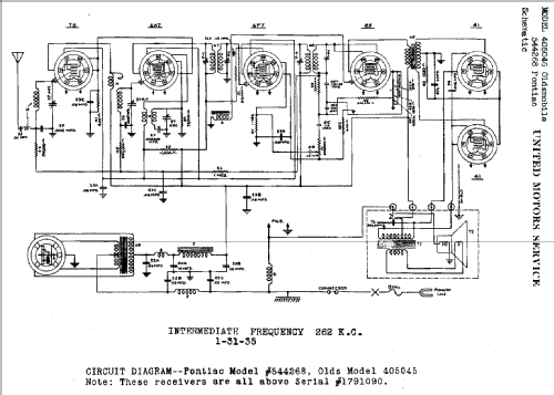 544266 Pontiac; United Motors (ID = 785813) Car Radio