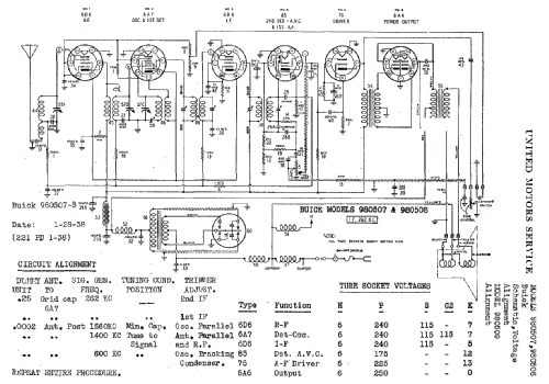 980508 Buick; United Motors (ID = 788346) Car Radio