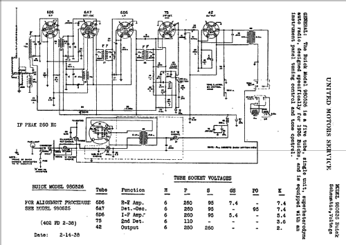 980526 Buick; United Motors (ID = 788496) Car Radio