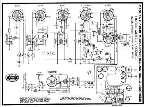 980797 Buick; United Motors (ID = 102998) Car Radio