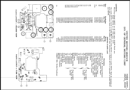 980797 Buick; United Motors (ID = 366338) Car Radio