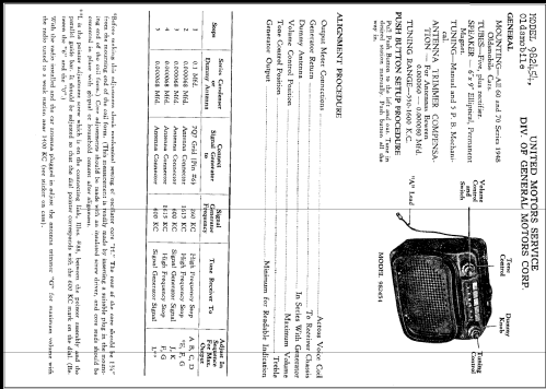 982454 Oldsmobile; United Motors (ID = 311886) Car Radio