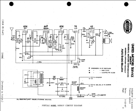 983507 Pontiac; United Motors (ID = 1385610) Car Radio