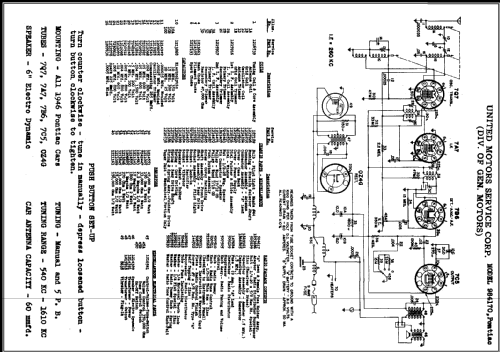 984170 Pontiac; United Motors (ID = 445571) Car Radio