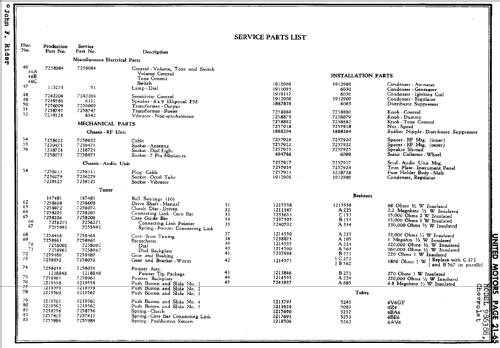 986388 Chevrolet; United Motors (ID = 104542) Car Radio