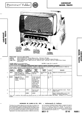 986515 Chevrolet; United Motors (ID = 2968023) Car Radio