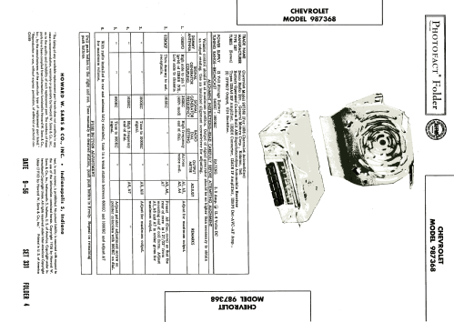 987368 Chevrolet; United Motors (ID = 1904927) Car Radio