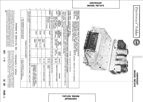 987693 Chevrolet; United Motors (ID = 2395537) Car Radio