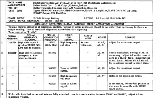 AC-2746 Studebaker; United Motors (ID = 236050) Autoradio