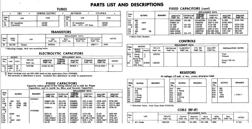 Delco 988276 Chevrolet; United Motors (ID = 586537) Car Radio