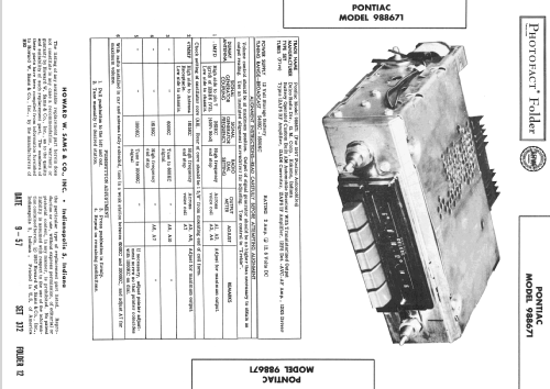 Delco 988671 Pontiac; United Motors (ID = 2443996) Car Radio