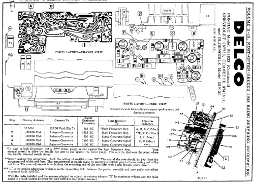 Delco 988823 Pontiac; United Motors (ID = 137142) Car Radio