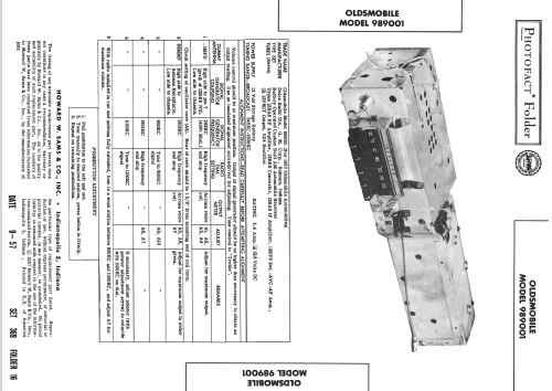 Delco 989001 Oldsmobile deLuxe; United Motors (ID = 2430080) Car Radio