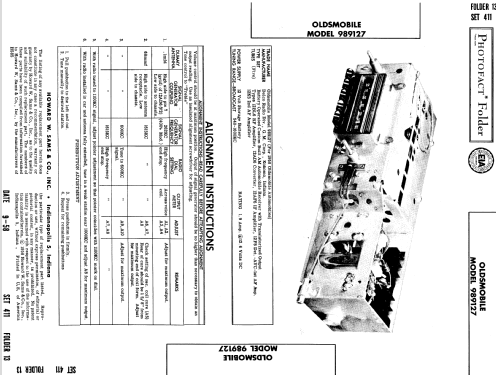 Delco 989127 Oldsmobile; United Motors (ID = 787960) Car Radio