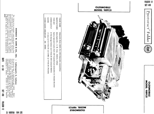 Delco 989131 Oldsmobile; United Motors (ID = 796464) Car Radio