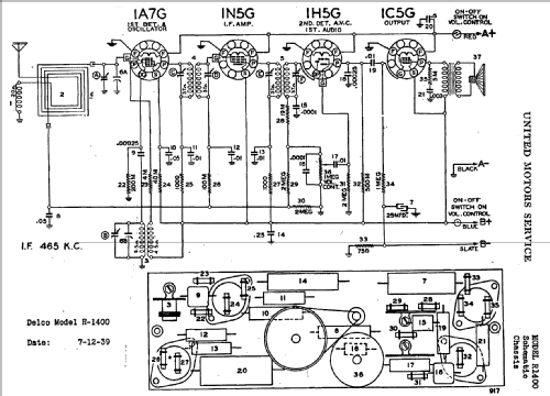 Delco R1400; United Motors (ID = 782610) Radio