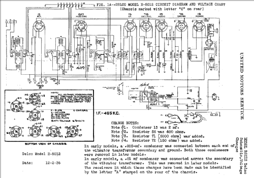 Delco R-6012; United Motors (ID = 782846) Radio