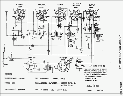 Delco R698; United Motors (ID = 780430) Autoradio