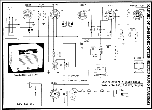 Delco R-1236 ; United Motors (ID = 92135) Radio