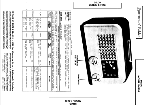 Delco R-1238; United Motors (ID = 968148) Radio