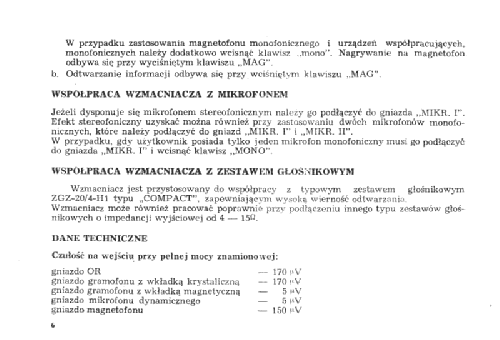 Meluzyna WST-101; Unitra DIORA - (ID = 1441516) Ampl/Mixer