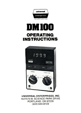 Digital Multitester DM-100; Universal (ID = 2879420) Equipment