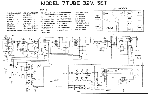 7 Tube 32 Volt ; Universal Battery Co (ID = 2171616) Radio