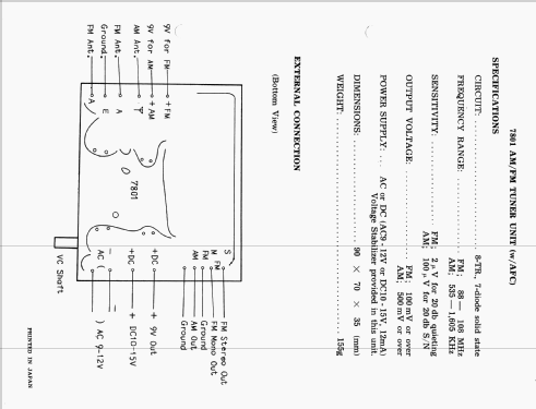 AM/FM Tuner Unit 7801; Unknown - CUSTOM (ID = 1962563) mod-past25