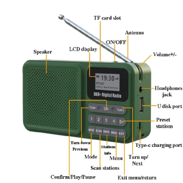 DAB FM RDS RADIO BT MP3 PLAYER DAB-P11; Unknown - CUSTOM (ID = 3071269) Radio