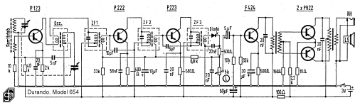 Durando Super Deluxe Model-654; Unknown - CUSTOM (ID = 648511) Radio