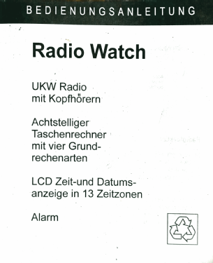 FM-Radio Watch 37772; Unknown to us - (ID = 3042131) Radio