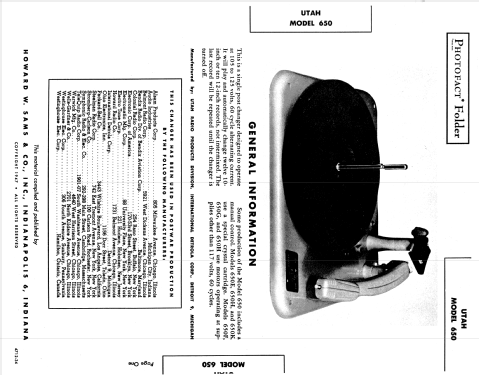 650 ; Utah Radio Products (ID = 873449) Enrég.-R