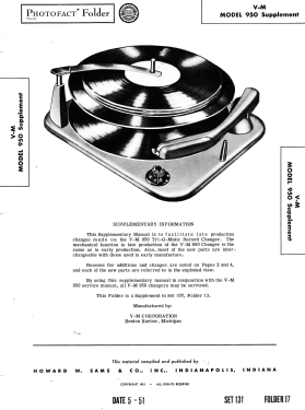 950 ; V-M VM Voice of (ID = 3032445) Sonido-V