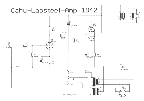 Oahu Lapsteel-Amp 345-K; Valco Manufacturing (ID = 809785) Ampl/Mixer