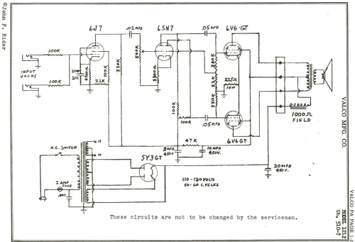 National 1212 ; Valco Manufacturing (ID = 1624781) Ampl/Mixer