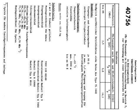 Verstärkereinheit 40756; Valvo GmbH, (ID = 223436) RF-Ampl.