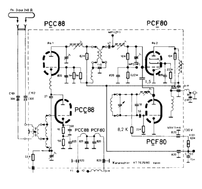 VHF Kanalwähler - VHF Channel Selector TA 7635 /80; Valvo GmbH, (ID = 1925550) mod-past25