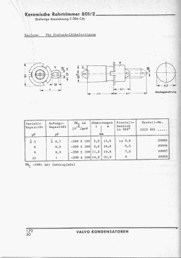 Keramische Rohrtrimmer 801; Valvo GmbH, (ID = 3036444) Radio part