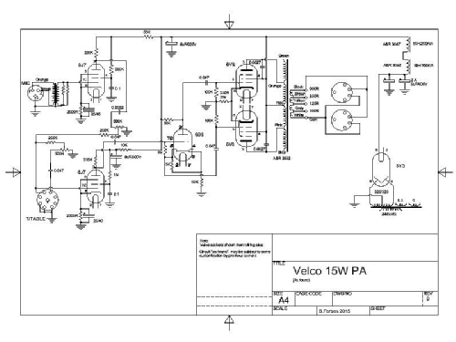 Velco PA Amplifier P15; Veall, Arthur J. Pty (ID = 1891732) Ampl/Mixer