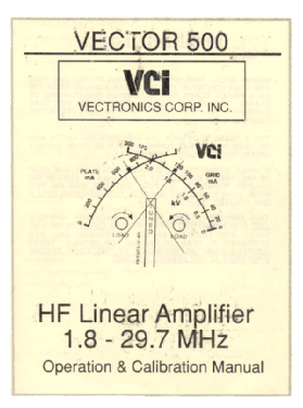 Vector 500 811A, HF Linear Amplifier; Vectronics (ID = 2997320) Ampl. HF