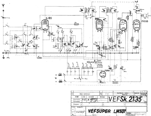 Vefsuper LM507; VEF Radio Works (ID = 1752845) Radio