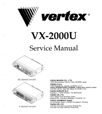 UHF Transceiver VX-2000U; Vertex Standard Co. (ID = 2881985) Commercial TRX