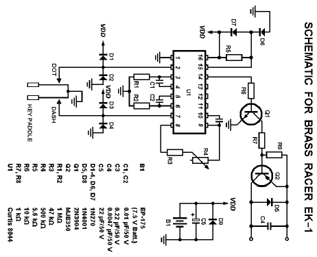 Brass Racer EK1; Vibroplex Company, (ID = 566417) Morse+TTY