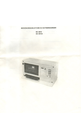 MC Tape Drive System MC3810A; Videoton; (ID = 2730039) Sonido-V