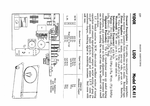 Lido CN411; Vidor Ltd.; Erith (ID = 547541) Radio