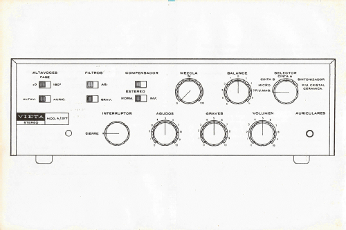 Amplificador Vieta Stereo A-217; Vieta Audio (ID = 2157309) Verst/Mix