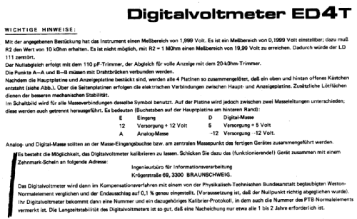 Digitalvoltmeter ED4T; Völkner Electronic; (ID = 1982046) Bausatz