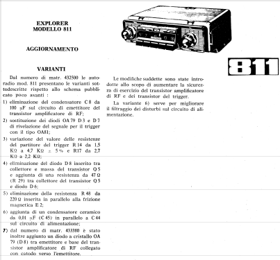 Explorer 811; Voxson, FARET F.A.R. (ID = 798479) Car Radio