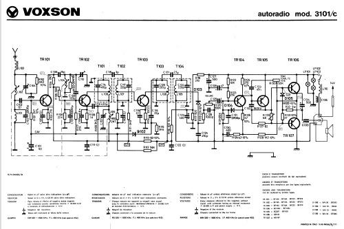 Sebring 70 3101/C; Voxson, FARET F.A.R. (ID = 1099408) Car Radio